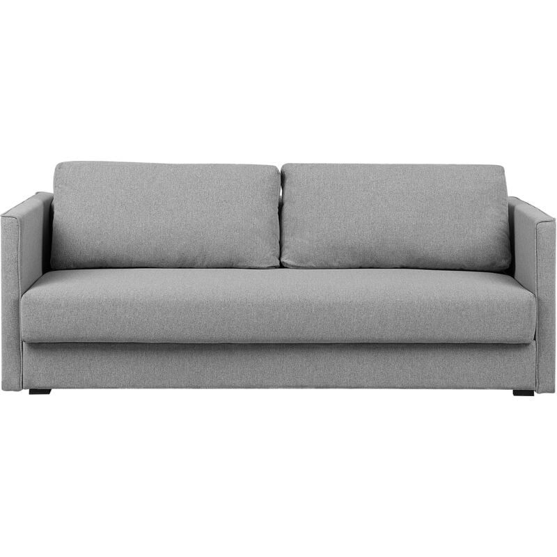 Fabric Sofa Bed Convertible Sleeper with Storage Removable Cushions Grey Eksjo