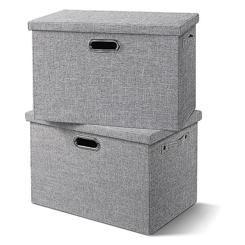 Bacs de rangement en tissu avec couvercles - Bacs de rangement épais et pliables pour placards pour vêtements et rangement décoratif