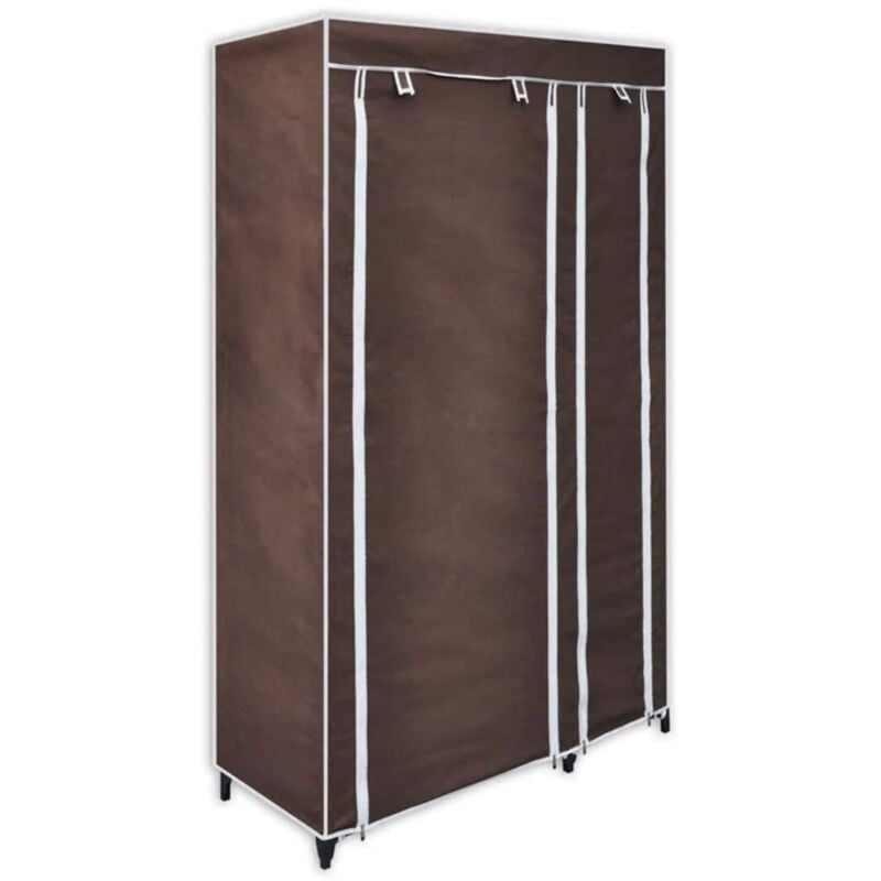 Fabric Wardrobes 2 Pcs Brown