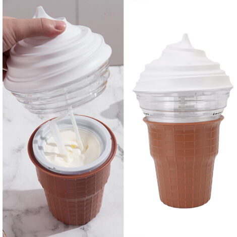 Fabricateur de Crème Glacée DIY Maison Sorbet Yaourt Glacé Matière ABS PP Sécurisée Connexion USB 5V Version, Débutants Bienvenus
