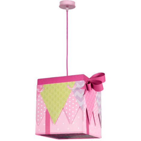 FABRILAMP 056893000 Colgante Grande Serie Regalo Rosa 1xe27 30x30x30