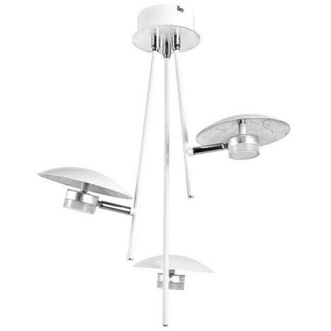 FABRILAMP 153693074  Colgante Ciudad Del Cabo 3l 18w 4000k Blanco/plata 53x39x39 Cm 1440 Lm Dirigible Y Orientable
