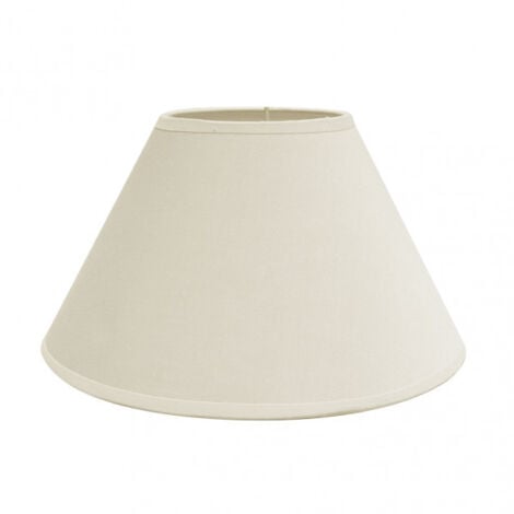 FABRILAMP 157324015 Abat-jour transparent E27 Beige 40x20x26cm Conique fermé de Tissu ou papier, Vintage pour éclairage de Interior de