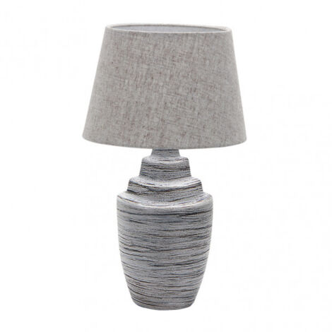 FABRILAMP 160371028  Ceramica Tui 1xe27 Zinco Paralume Grigio 41,5x24x24 Cm