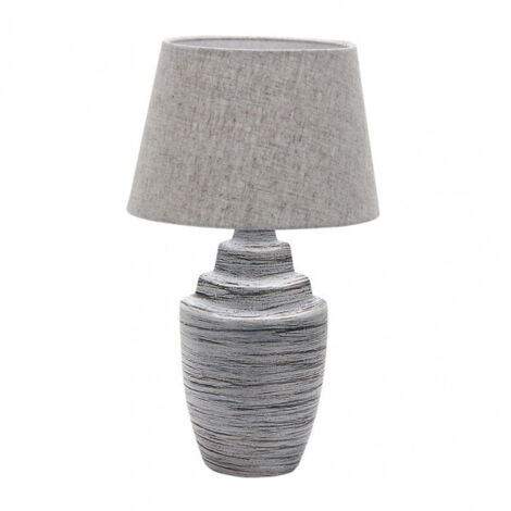 FABRILAMP 160371028  Sobremesa Ceramica Tui 1xe27 Zinc Pantalla Gris 41,5x24x24 Cm