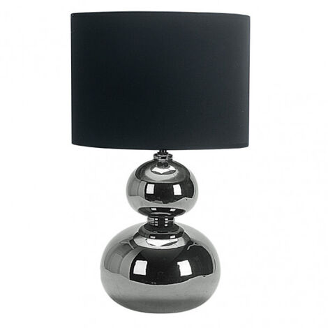 FABRILAMP 160971020  Ceramica Roa 1xe27 Paralume Cromato Nero 51x30x30 Cm