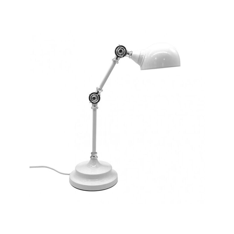 Adal 1xe14 blanc/chrome 48x15x32 cm lampe de bureau articulée adal 1xe14 blanc/chrome 48x15x32 cm articulée