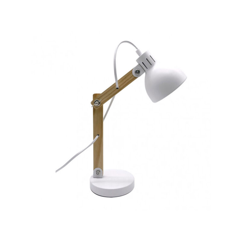 Fabrilamp - Blai Lampe articulée en bois et métal white Blai Articulable