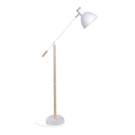 FABRILAMP 161941001  Pie Salon Biel 1xe27 Blanco/haya 151x25x70 Cm Orientable 360º Y Articulable