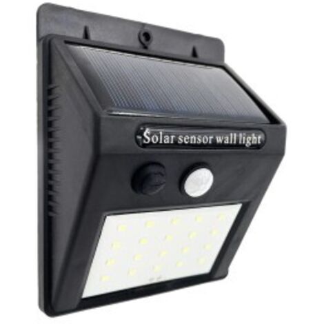 FABRILAMP 166663009  Lampada da Parete Solare 5000k Kira Nera 200 Lm Ip55 12.2x9.5x4.4 Cm Sensore Movimento E Crepuscolo.