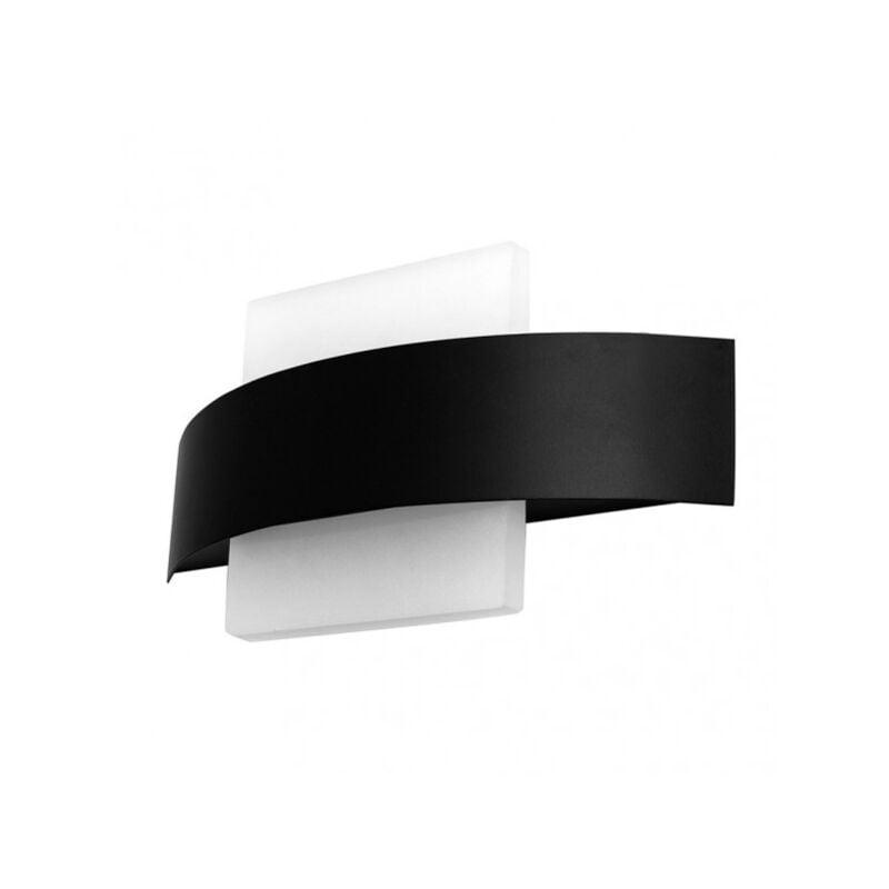 Applique murale à balayage de mur quad.8w 4000k arc noir 630 lm ip20 13x24x5 cm