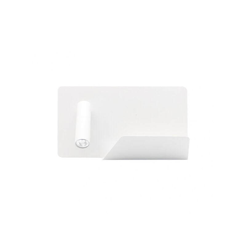 Lampe murale 3w 4000k miguel angel left white w/usb and shelf 150lm 16x28x12 cm adjustable