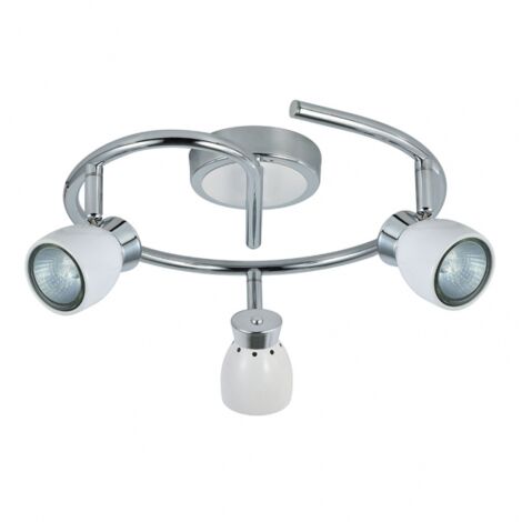 FABRILAMP 3 faretti modello CHACHO bianco-cromo