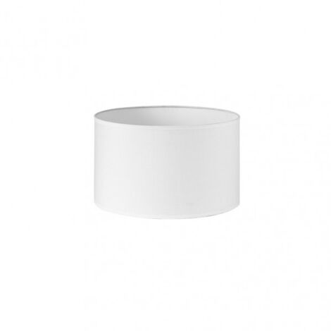 FABRILAMP - Abat-jour cylindrique Dori E27 Blanc 30Dx30dx20h Cm Popelin tissé - FAB 176133001