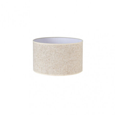 Fabrilamp – Abat-jour cylindrique Happy E27 en lin beige 30cm – Dimensions 30x30x20cm – Pour douille E27 – Design moderne