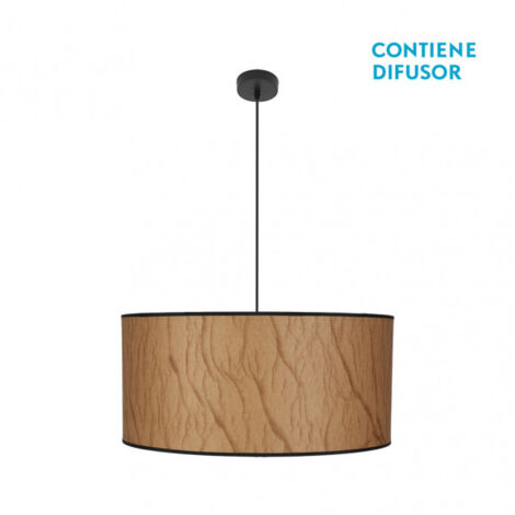 FABRILAMP AKUNADECOR Dimmbare Pendelleuchte Modell Papyrus 3xe27 Pergament/schwarz