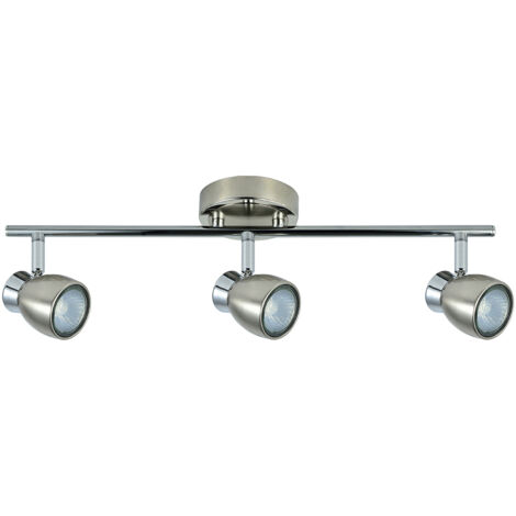 FABRILAMP AKUNADECOR Luminaires de salle de bains Chacho 3 spots Nickel-Chrome