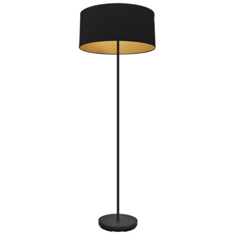 FABRILAMP Anuska 1xe27 Schwarz/schwarz-gold 162x40x40 Cm Wohnzimmerboden
