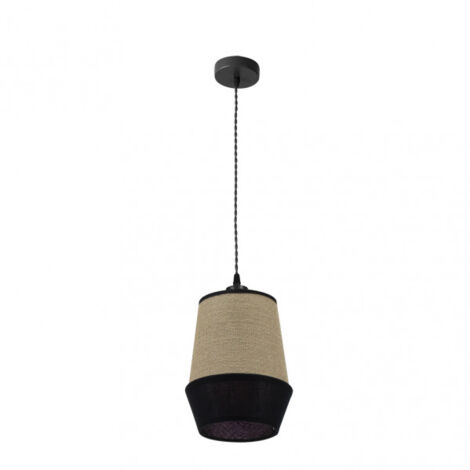FABRILAMP Bell Pendelleuchte schwarz mit Schirm