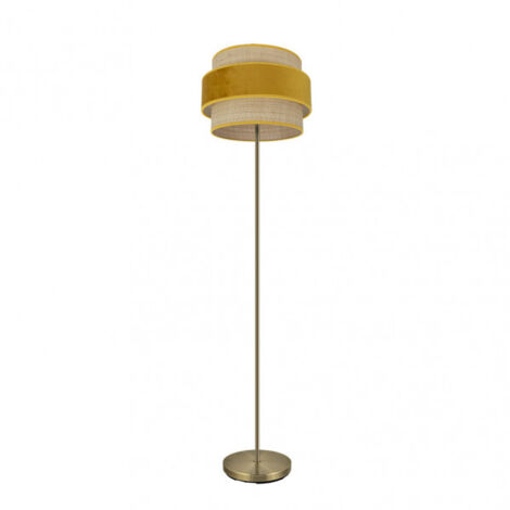 FABRILAMP Boden De Salon Reyes 1xe27 Leder/natural-yema 160x40x40 cm