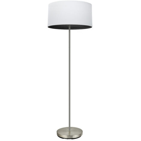FABRILAMP Boden Tatiana Wohnzimmer 1xe27 Nickel/weiß-schwarz 162x40x40 Cm