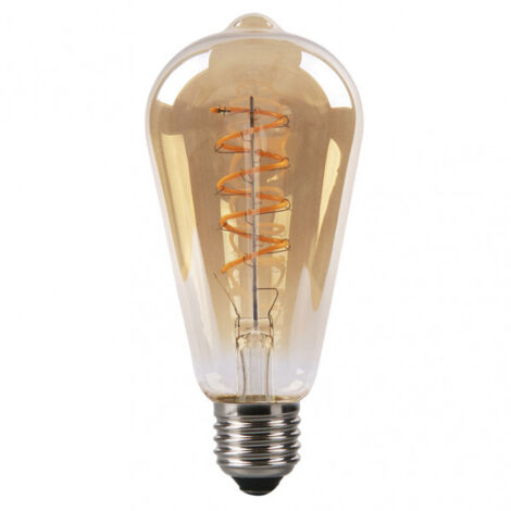 FABRILAMP Bombilla Filamen.spiral Vert.pebetero 14x6,5d 4w 250lm E27 Ambar 2200k