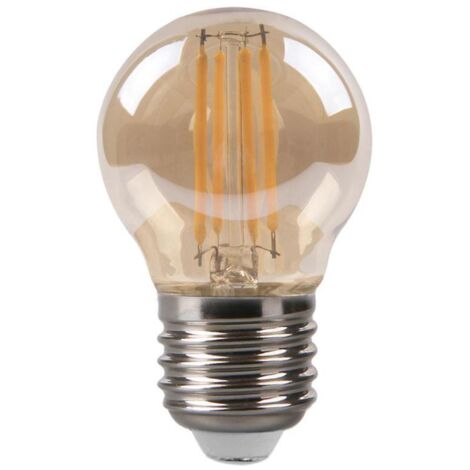 FABRILAMP Bombilla Filamento Esferica 7x4,5d 4w 380lm E27 Ambar 2700k