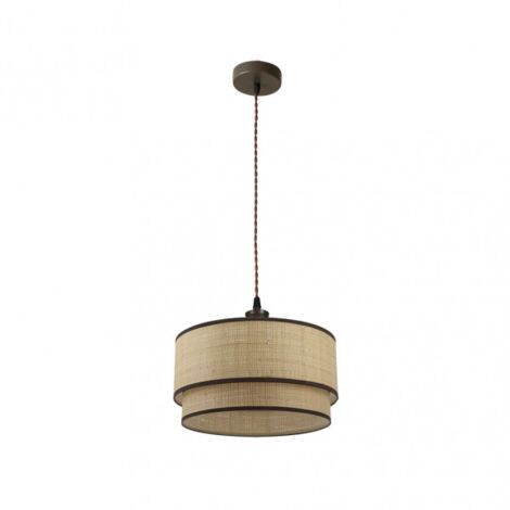 FABRILAMP Brown/Natural Verstellbare Hängeleuchte Roque Modell