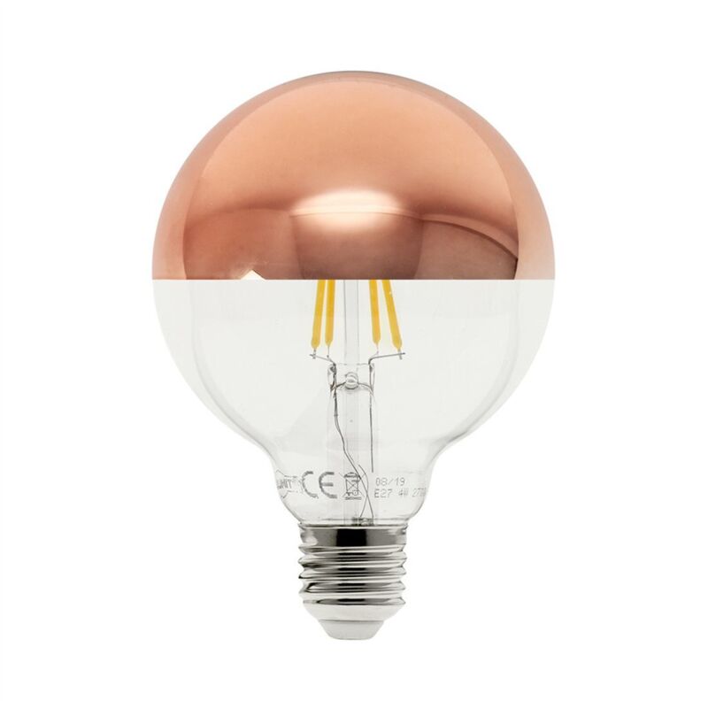 Fabrilamp - Bulb 10w 4000k E27 Globe Reflector Rose Gold 17,5x12,5x12,5 Cm