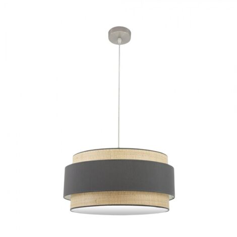FABRILAMP Ciondolo modello Kandy naturale/grigio 3 luci
