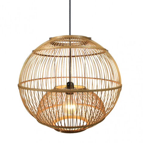 FABRILAMP Ciondolo rotondo in bambù Croton 1xE27 45D