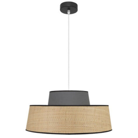 FABRILAMP Colgante 1luz Natural/gris modelo Jia