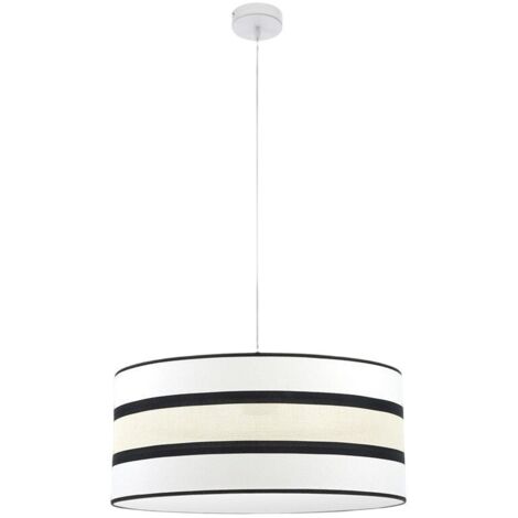 FABRILAMP Colgante bicolor modelo Karla 2luces Blanco/beis regulable