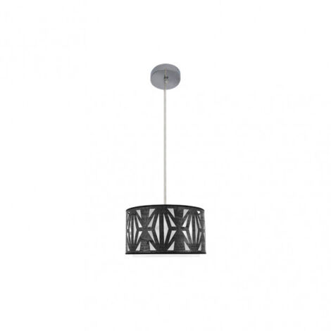 FABRILAMP Colgante modelo Katerina 1luz xe27 Cromo/madera Negra