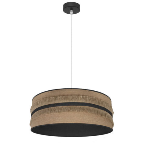 FABRILAMP Colgante Natalia 1xe27 Negro/saco-negro Regx50x50 Cm