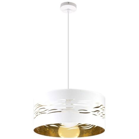 FABRILAMP Colgante Niebla 1xE27 Blanco Blanco Oro 40D
