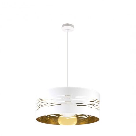 FABRILAMP Colgante Niebla 1xE27 Blanco Blanco Oro 50D