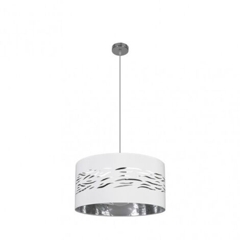 FABRILAMP Colgante Niebla 1xE27 Cromo Blanco Plata 40D