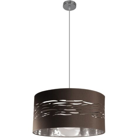 FABRILAMP Colgante Niebla 1xE27 Cromo marrón Plata 40D