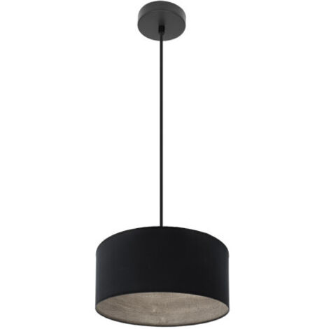 FABRILAMP Colgante Tania 1xe27 Negro/negro-madera Gris Regx30x30 Cm