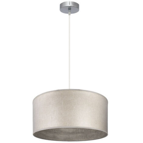 FABRILAMP Colgante Tania 1xe27 Niquel/madera Gris Regx40x40 Cm