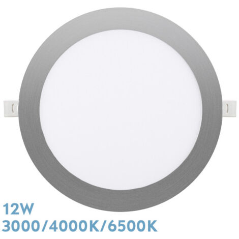 FABRILAMP Downlight Einbau Silex 12w 3000-4000-6500k Nickel 1080lm Rund 17d Ausschnitt 15d