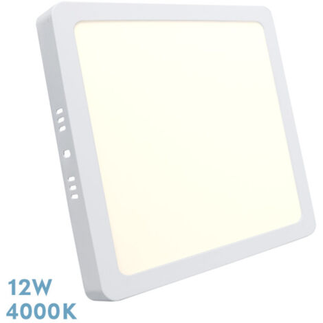 FABRILAMP Downlight Surface Square Selenite 12w 4000k White 1080 Lm 2,8x17x17 Cm