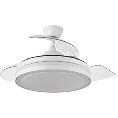 FABRILAMP ESPARTA Fan de ceiling with led light, motor DC, colour white, retractable blades, remote control aa, timer, memory de light, 3 shades y 6 speeds