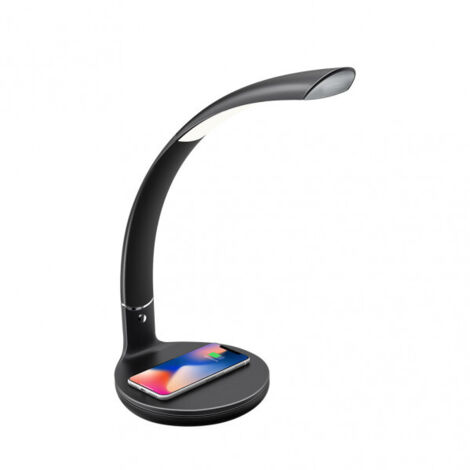 FABRILAMP Flexo Alabastro 7w 560lm 3500-6500k Negro 44x16x27 CmCarg.mov.inalamb.5 Colores X 3 Intensid. Regulables