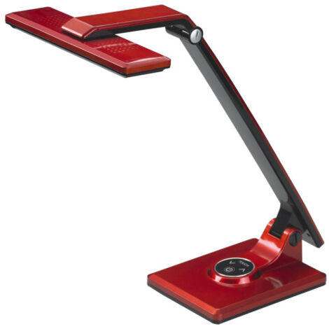 FABRILAMP Flexo Vinchi Rot/Schwarz 9w 630lm 4500k Tastbar Einstellbare Intensität Erkennbar 41,9x23x27,6 Cm
