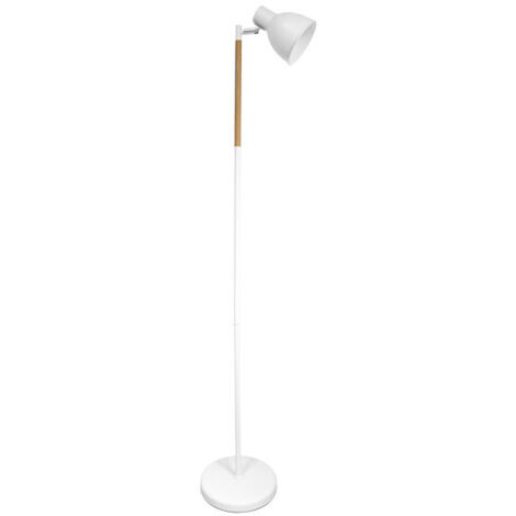 FABRILAMP Floor De Salon Afocar 1xe27 Bianco/Faggio Orientabile 140x25x25 Cm