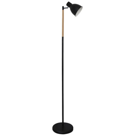 FABRILAMP Floor De Salon Afocar 1xe27 Nero/Faggio Orientabile 140x25x25 Cm