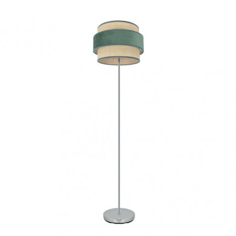 FABRILAMP Floor De Salon Reyes 1xe27 Chrome/vert naturel 160x40x40 cm