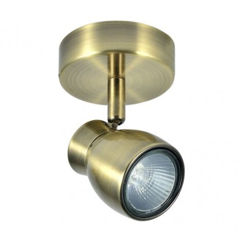 FABRILAMP  Foco Baño Modelo Chacho Orientable, Cuero Satinado